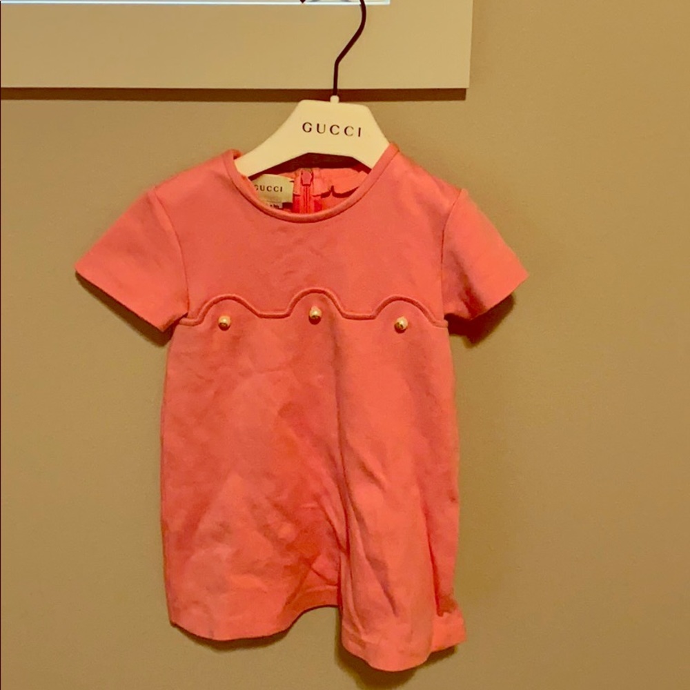 Gucci Little girls pink dress 24M